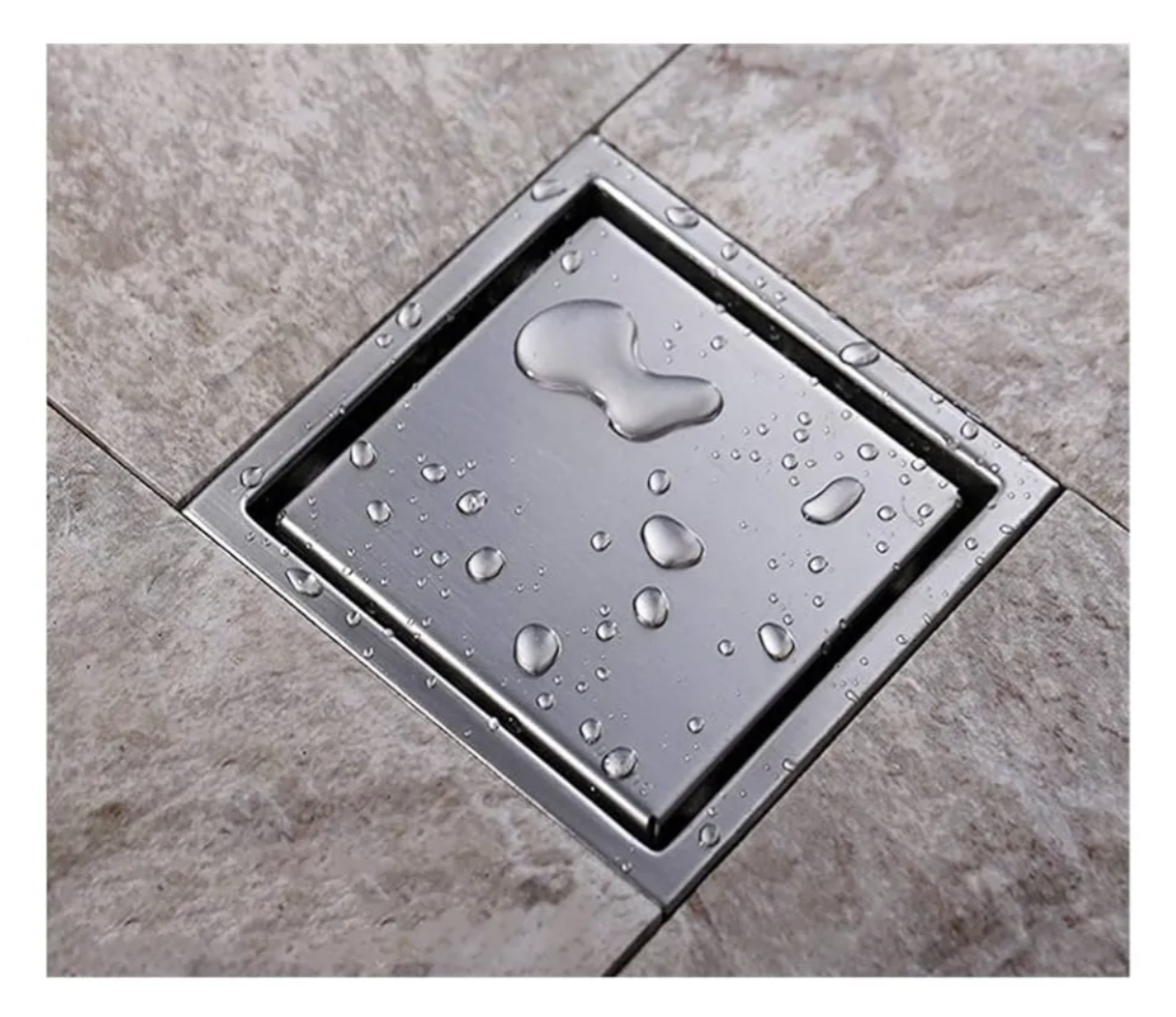 Desague Rejilla Al Piso Invisible 10 X 10cm Acero Inoxidable