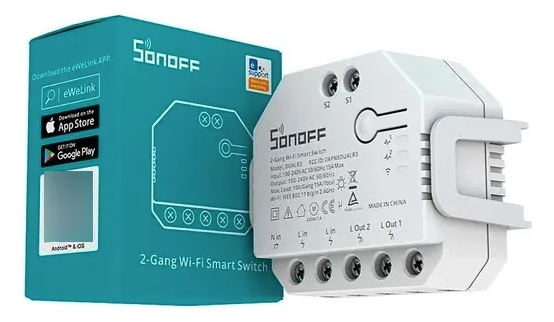 Sonoff Dualr3 Lite interruptor wifi de dos canales y control de motor