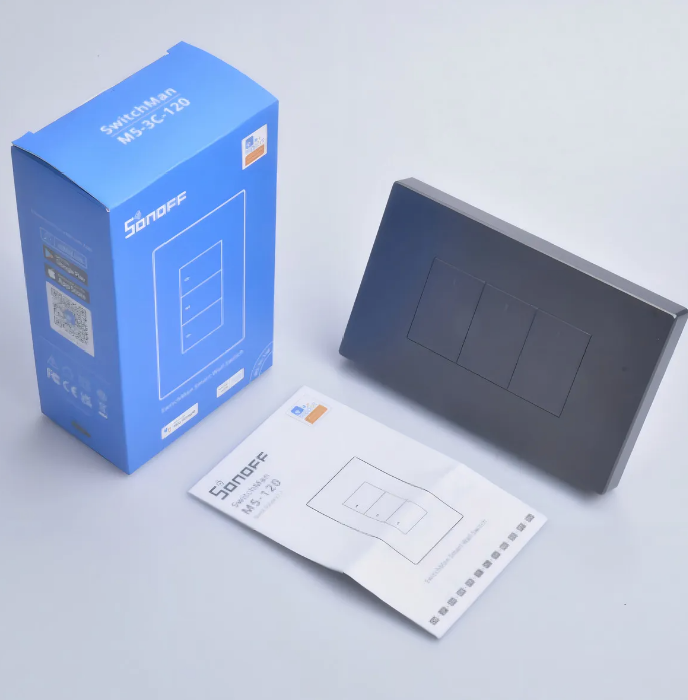 Interruptor Wifi De Pared Sonoff Switchman M5 De 3 Canales