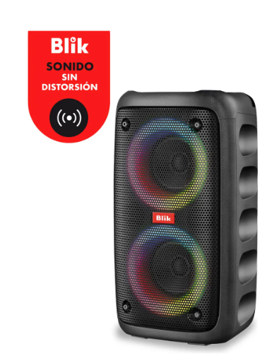Parlante Karaoke Blik Voice3 Bluetooth Con Micrófono Color Negro