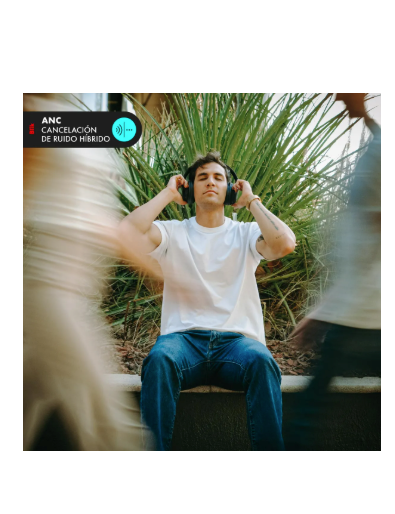 Audífonos Bluetooth Blik Soul900 Cancelación De Ruido 60 Hrs Color Negro