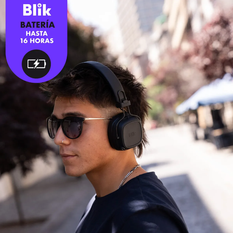 Audífonos Bluetooth Blik Feel250 16 Hrs Color Negro