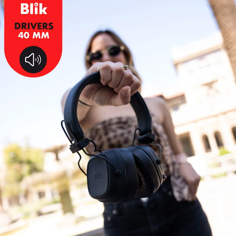 Audífonos Bluetooth Blik Feel250 16 Hrs Color Negro