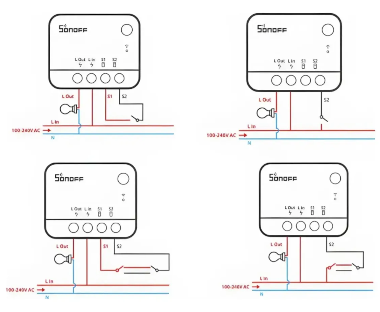 Interruptor Zigbee Sin Neutro Sonoff Mini Extreme Zbminil2 Blanco