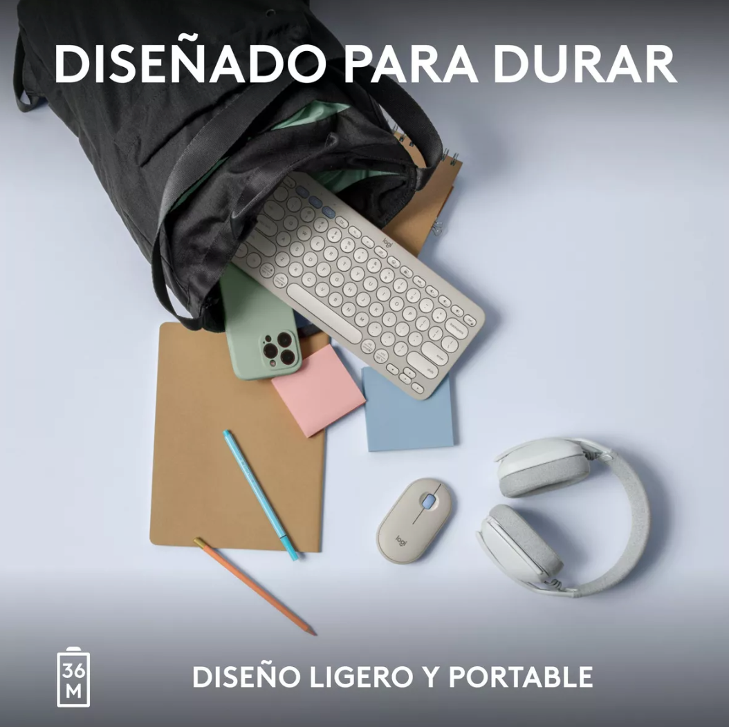 Teclado Logitech Pebble 2 K380 Blanco Español Idioma Español Latinoamérica