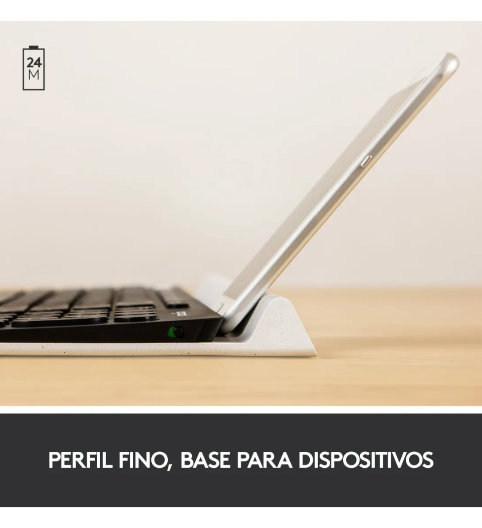 Teclado Bluetooth Multi-device Logitech K780 Color del teclado Negro Idioma Español Latinoamérica