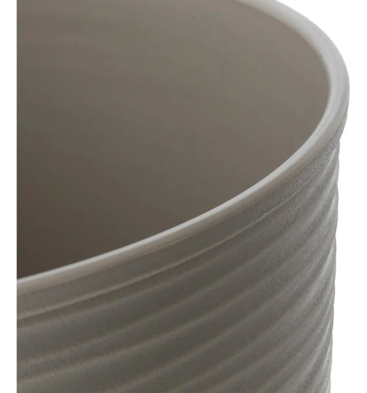 Maceta Macetero Redondo Estilo Piedra 33x30 Cm Marca Reyplast Taupe