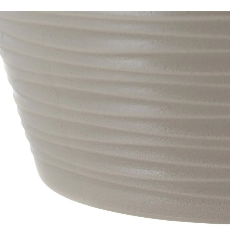 Maceta Macetero Redondo Estilo Piedra 33x30 Cm Marca Reyplast Taupe