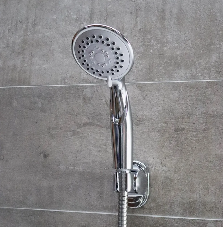 Set De Ducha Con Flexible Freiburg Plateado Cromado