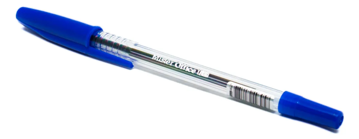 Lápiz Pasta Mister Office Azul Punta Media 50 Unidades