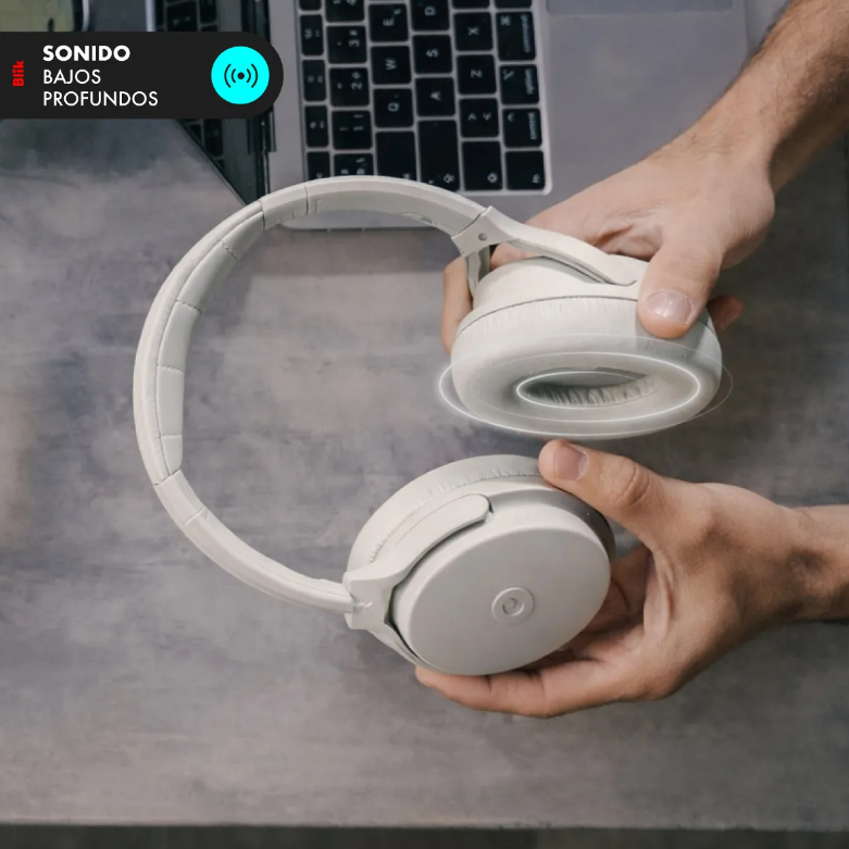 Audífonos Bluetooth Blik Neo Cancelación De Ruido 60h Gris
