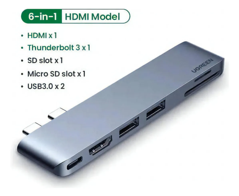 Ugreen 80856 Adaptador Usb C Hub Para Macbook Pro Macbook Air M1