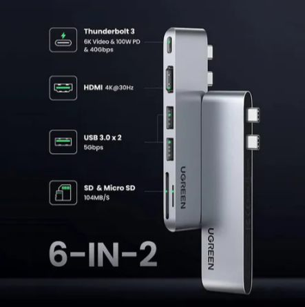 Ugreen 80856 Adaptador Usb C Hub Para Macbook Pro Macbook Air M1