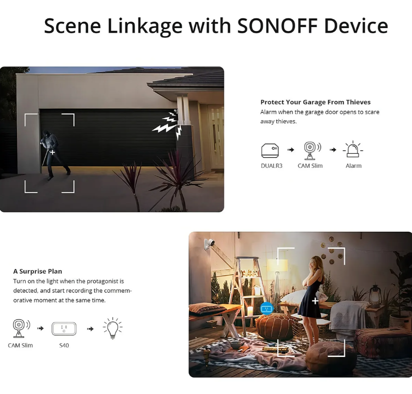 Cámara De Seguridad Wifi 1080p Hd Sonoff S-cam Color Blanco