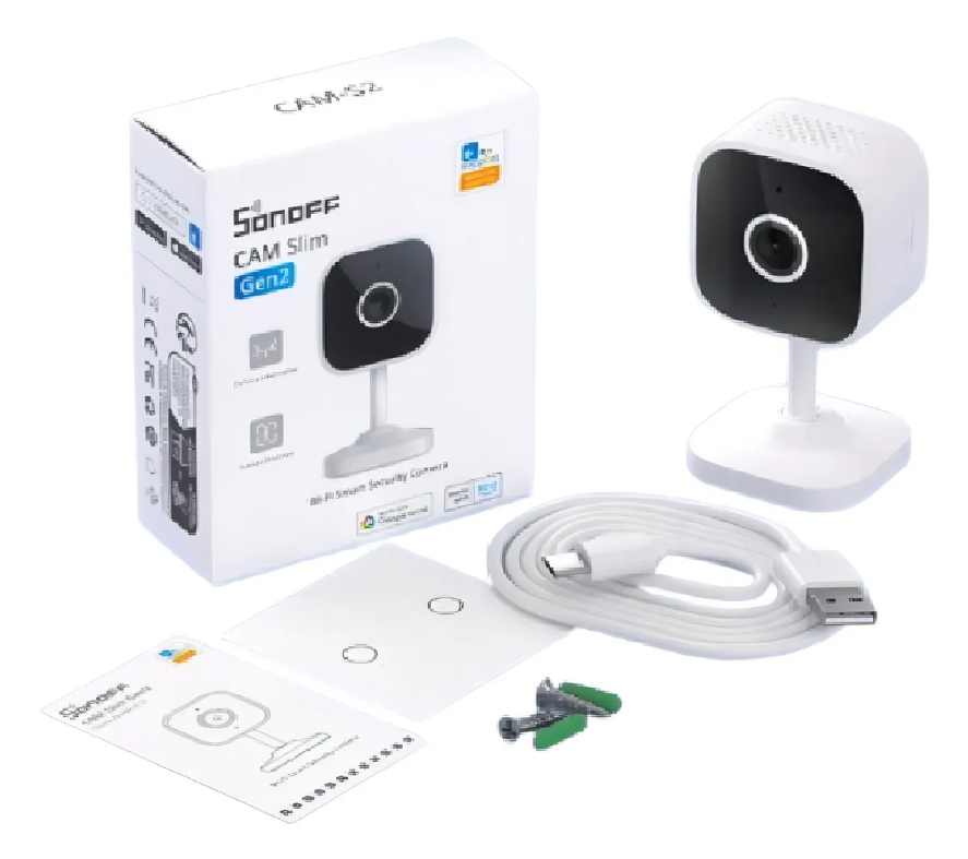 Cámara De Seguridad Wifi Full Hd Sonoff Cam Slim Gen2 Color Blanco
