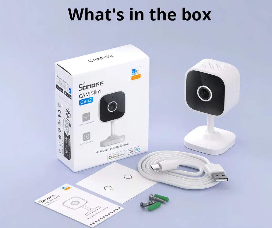 Cámara De Seguridad Wifi Full Hd Sonoff Cam Slim Gen2 Color Blanco