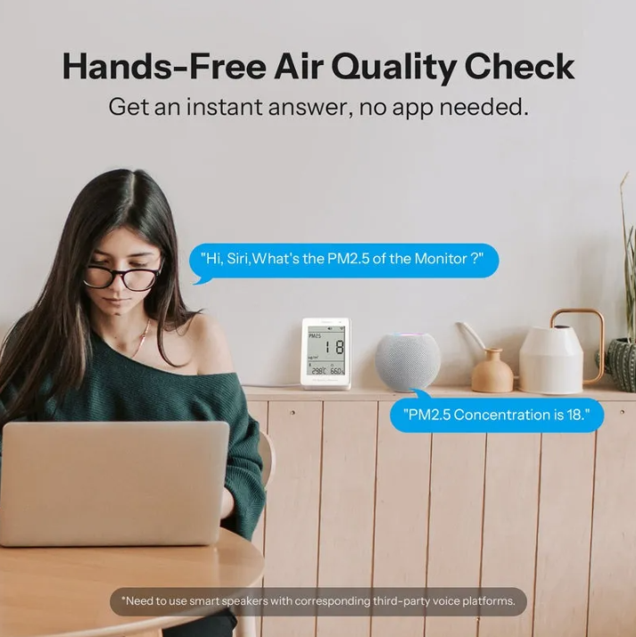 Monitor De Calidad De Aire Pm2.5 Wifi Matter Sonoff Airguard