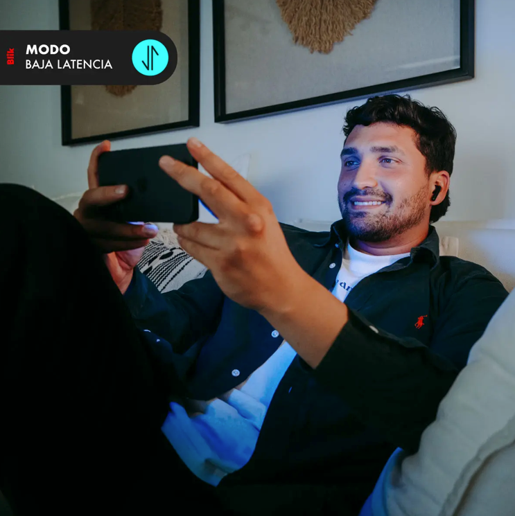 Audifonos Bluetooth Blik Air1000 Cancelación De Ruido 25 Hrs Negro