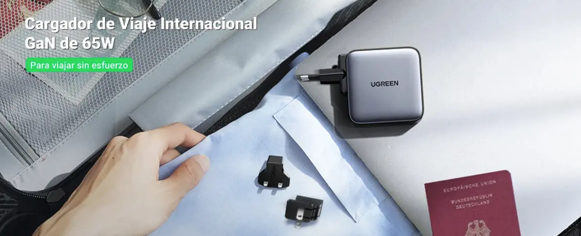 Cargador De Pared Ugreen 90409 65w Usb + Usb-c X 2