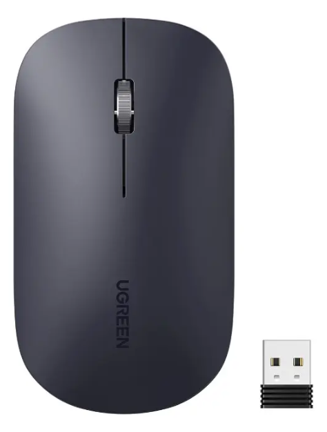 Ratón inalámbrico Ugreen Slim, 2,4 g, 4000 Dpi, negro