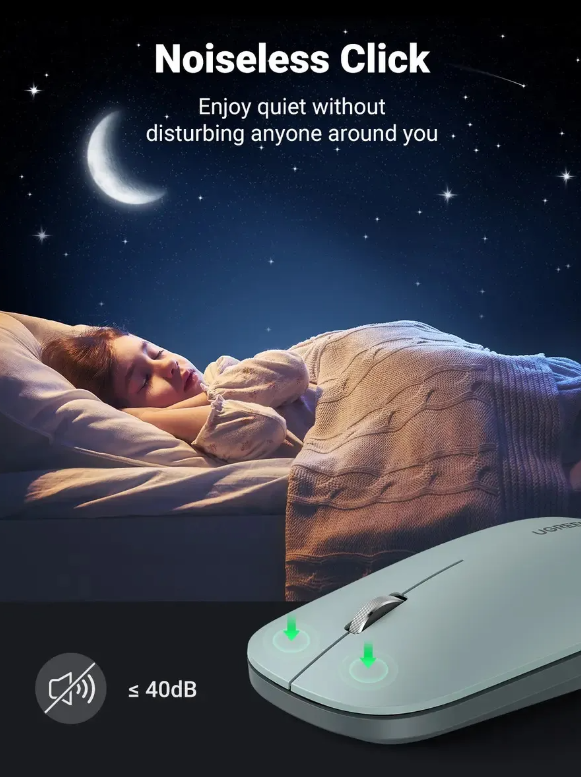 Ugreen Mouse Inalámbrico Ultradelgado Verde