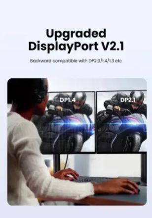 Cable Display Port 2.1 Premium 16k 240hz Hdr Gsync 1m Ugreen