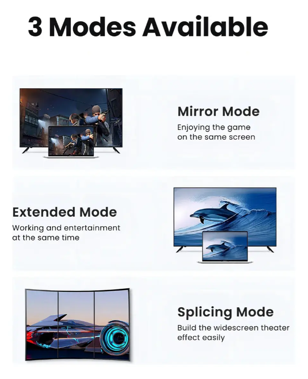 Cable Displayport 2.1 Certificado Ugreen 16k, 8k, 80gbps Gamer 3 Metros
