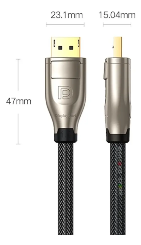 Cable blindado Ugreen Displayport 1.4 Fullhd 4k 8k 60 Hz, 2 m