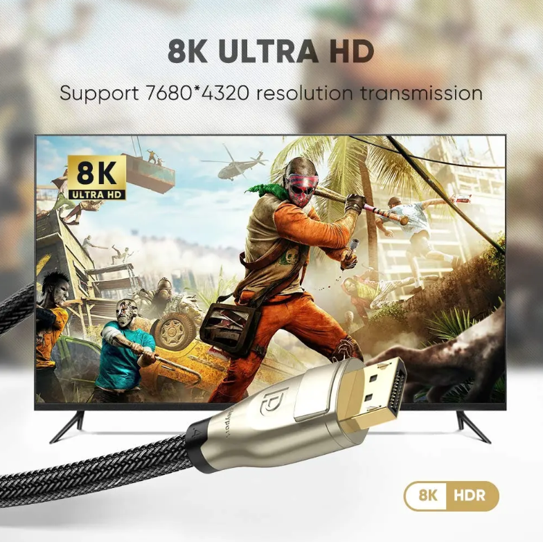 Cable blindado Ugreen Displayport 1.4 Fullhd 4k 8k 60 Hz, 2 m