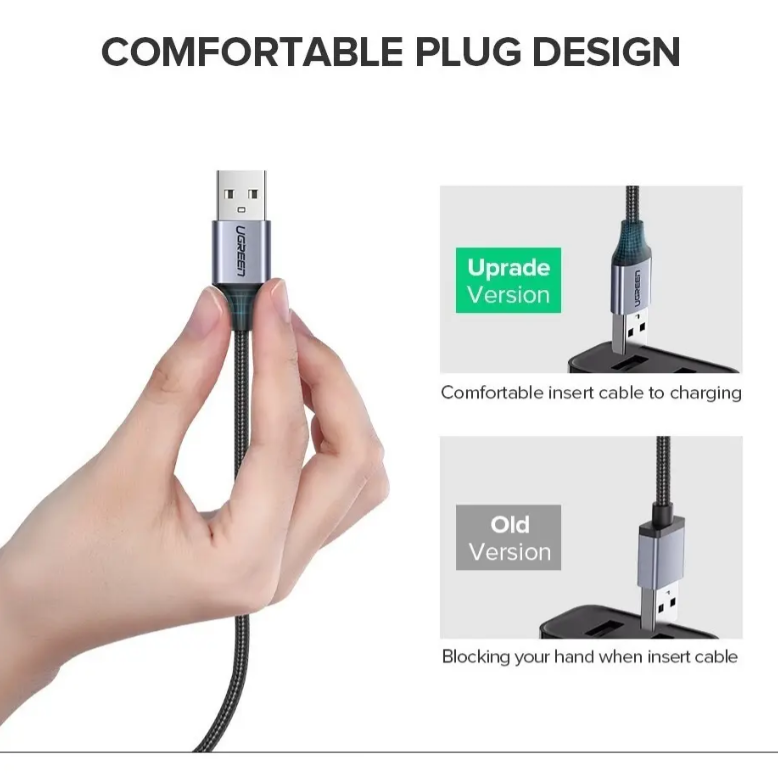 Cable Usb Tipo C Carga Rapida 3a Cable De Datos 3mts Ugreen