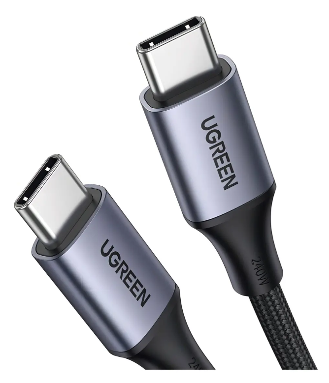 Cable Ugreen 240w Usb C - Usb C Para Notebook Carga Rapida Negro