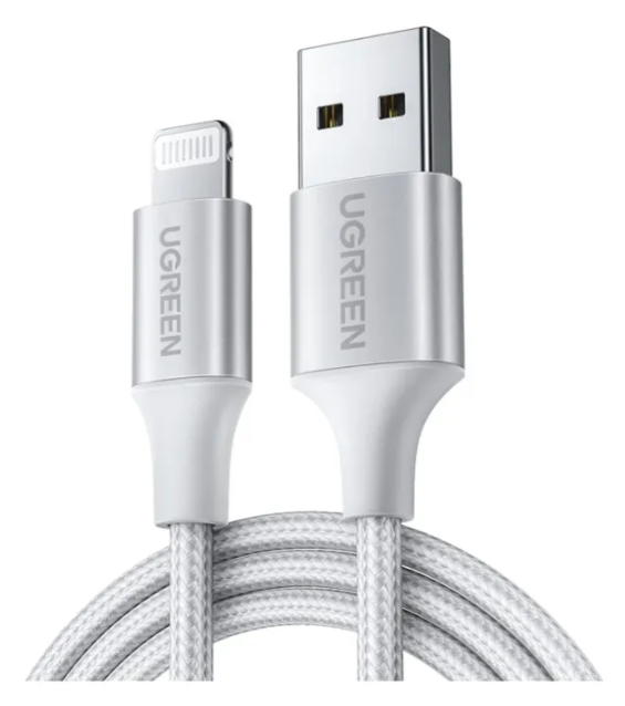 Cable De Datos Usb 2.0 A Lightning De Ugreen, Certificado Mf 1M