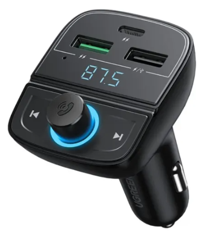 Ugreen Transmisor Fm/bluetooth Y Cargador De Coche + Ranura