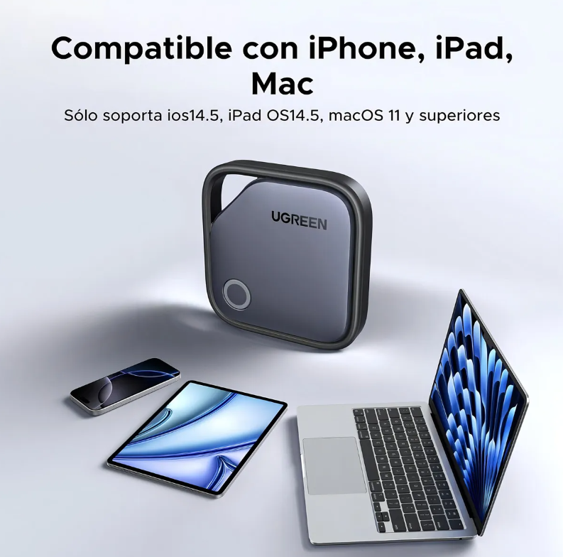 Ugreen Finetrack Localizador Apple Find My 2 Años Negro