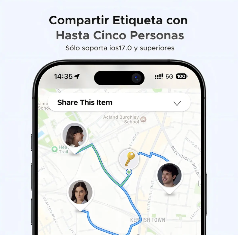 Ugreen Finetrack Localizador Apple Find My 2 Años Negro