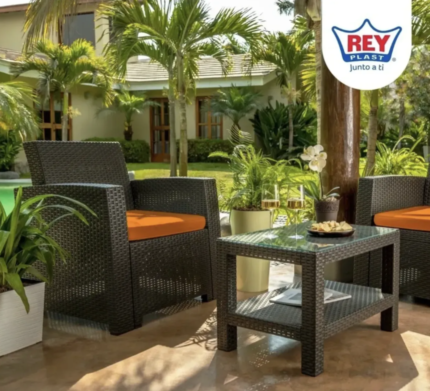 Set Ratan Balcon O Terraza Incluye Cojines