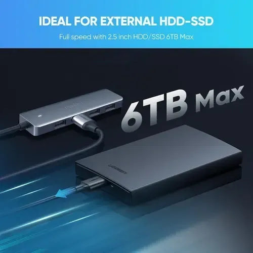 Hub USB C de 4 Puertos USB 3.0 con Carga Micro USB 5v UGREEN - imagen 2