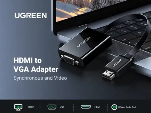Convertidor HDMI a Vga 1080p@60hz con Jack 3.5mm Negro - imagen 3