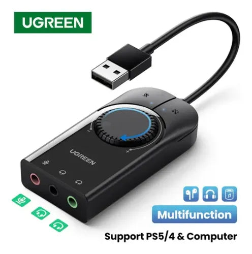 Tarjeta De Audio Externa 2.0 Usb-a/ 2 Jack 3.5mm M/2h