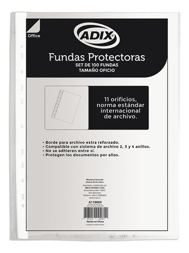 Fundas Plásticas Oficio Para Archivo 100 Unidades