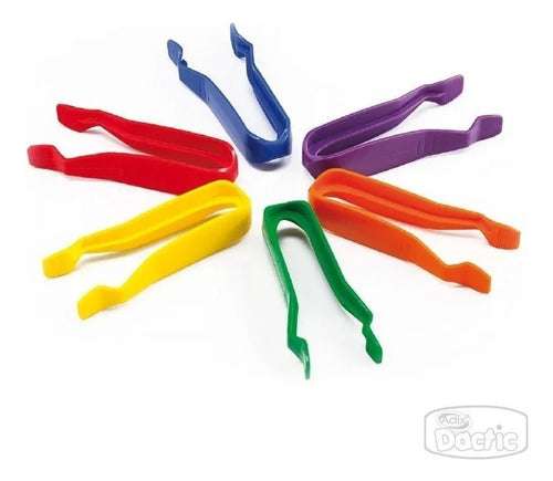 Set De 12 Pinzas Plásticas Para Desarrollo Motricidad Fina