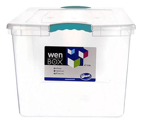 Caja Organizadora Organizador Plastico 61 Lts Transparente Wenbox