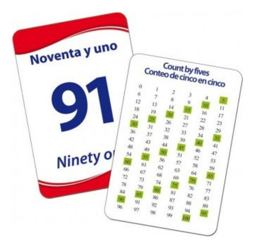 Láminas Didácticas, Flash Card Números Del 0 Al 100. Dactic