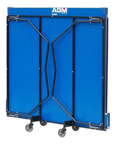 Mesa De Ping Pong Agm Junior Fabricada En Mdf Color Azul