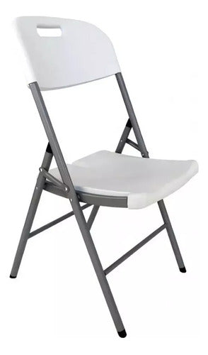 Silla Plegable Plastica Blanca Eventos