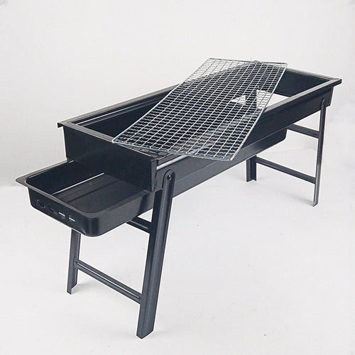 Parrilla Parrillera Para Asado Plegable Portatil Xl 60x22x33