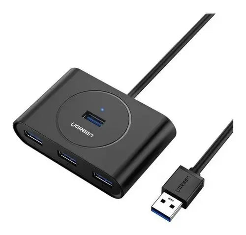 Adaptador USB 3.0 Macho Tipo a UGREEN 4 en 1 de 0, 5 M, Negro