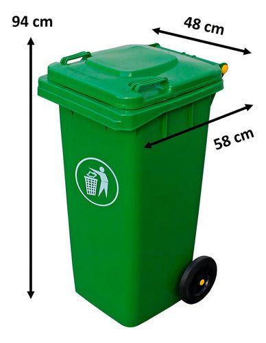 Contenedor De Basura 120 Litros Color Verde