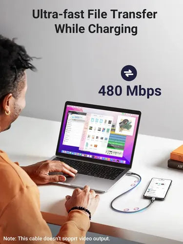 Cable UGREEN USB-C a USB-C 100W 1m Negro - imagen 8