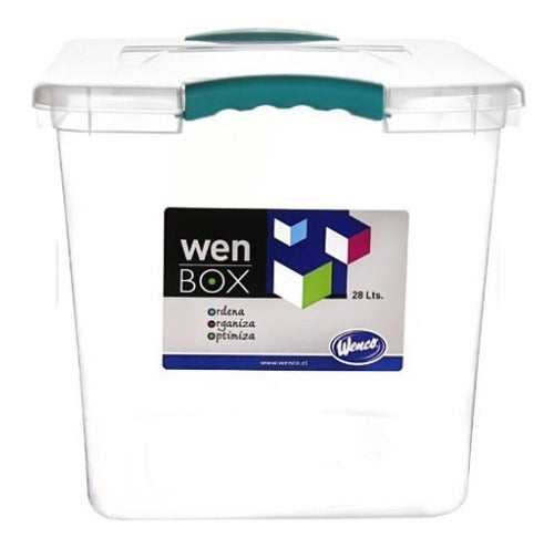 Caja Organizadora Wenbox 28 Lts Caja Multiusos Transparente